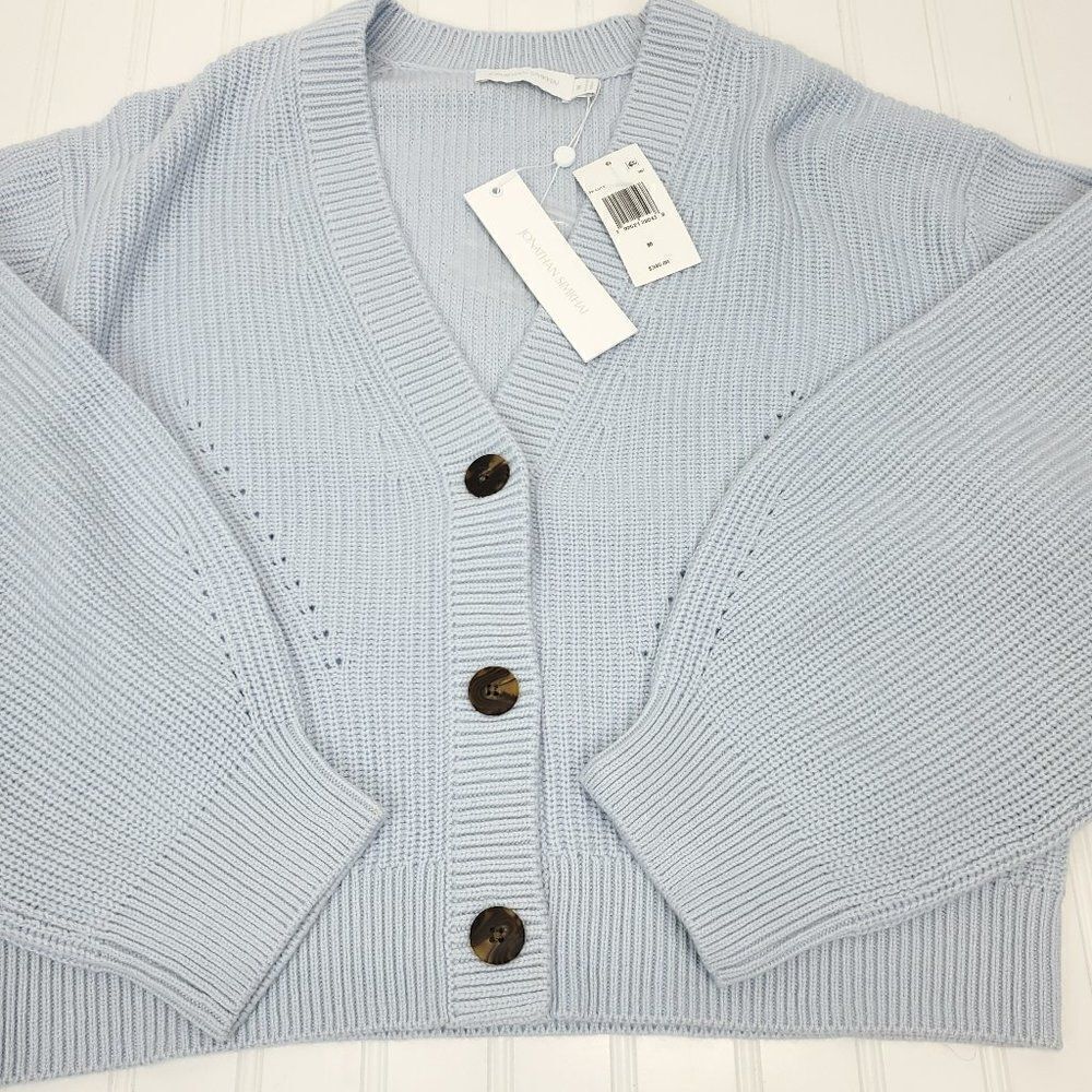 Jonathan Simkhai Clarice Ribbed Knit Cardigan Medium - Picture 14 of 15